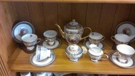 [estilo艾斯堤洛]宮廷午茶組24K一壺六杯盤+奶精方糖罐/早餐杯碟/花茶杯盤/咖啡杯盤