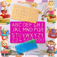 3 Pcs Penggaris Stencil Huruf Abjad Balok Cetakan Stencil Ruler