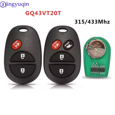 jingyuqin Controls Remote Car Key 315/433Mhz For Toyota Tundra Highlander Sequoia Sienna 2011 2012 2