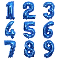 16 Inch Digital Balloon 2022 Blue Foil Number Ballon 0-9 Birthday Decor Party Decorations Baby Showe
