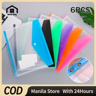 6PCS A4 Binder Pocket 11 Holes File Organizer Envelope File Folder Office File Bag For Office