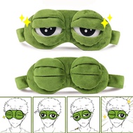 Funny Creative Sad Frog 3D Eye Mask Cover Cartoon Plush Sleeping Mask Travel Sleep Eye Mask