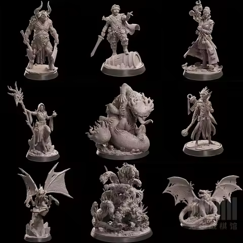 3D Printed Unpainted Netherworld Aberration Ooze Monster Witch Tauren Hero DND Board Game Pieces