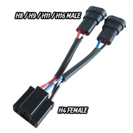 Converter H4 FEMALE to H8 / H9 / H11 / H16 MALE