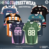 UNIQUE NATION STREETWEAR JERSEY DESIGN NUMBERIC PRINTED 100-3XL BAJU ROUND-NECK KASUAL SIMPLE KAIN J