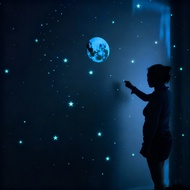Fluorescent Moon Wall Sticker Dormitory Decoration Sticker Self-Adhesive Dormitory College Student C
