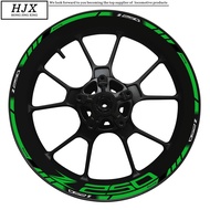 For Kawasaki Z250 Motorcycle Rim Decal Decoration Set 17 Inch Wheel Hub Z 250 New High Quality Refle