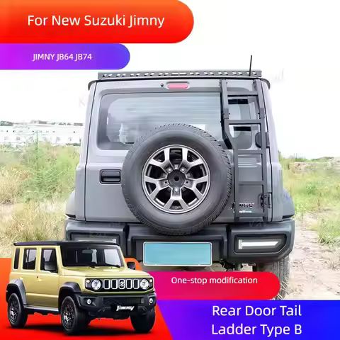 Off Road 4x4 Car Accessories Aluminum Tailgate Climbing Ladder For SUZUKI Jimny JB64 JB74 Tailgate C