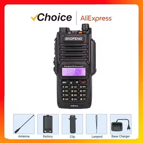 Baofeng Official Store UV-9R Plus Dual Band Radio 8W IP67 Waterproof VHF UHF Ham Two Way Radio Inter