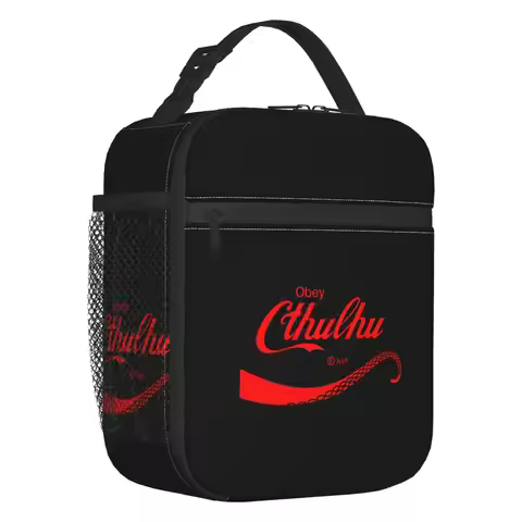 Fashion Brand Call Of Cthulhu Insulated Lunch Bag for Women Leakproof Lovecraft Thermal Cooler Bento