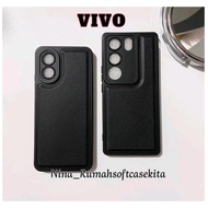 SOFTCASE LEATHER BLACK VIVO V30E V30 5G V30 PRO S1 S1 PRO Y75 Y28 V29 V29E V27E V27 5G Y17 Y12 Y15 Y