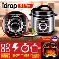 idrop 1300W 8L Stainless Steel Body with Multiple Modes Electric Pressure Cooker SF-4013 / Periuk El