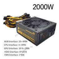 1800W/2000W/1600W Power Supply 220V for 8GPU Miner Rig PSU 1800W ATX Power Supply