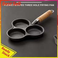 3 Hole Egg Pancake Steak Pan Non-Stick Breakfast Egg Pan Breakfast Grill Cooking Pot Egg Frying Pan 
