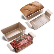 Meatloaf Pan with Drain Tray 9 x 5 Inches Loaf Pans with Insert Nonstick Meat