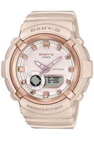 Casio BGA-280 Series Baby Watch, multicolor (pink / beige), Water resistant to 10 ATM