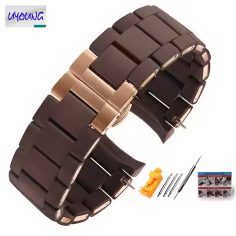 Silicone +Steel Watch Band Strap Adapted to the Bingo AR5889 AR5890 AR5905 AR5920 Style Men and Wome