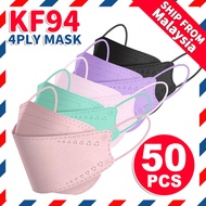 【KF94 Mask Murah】KF94 Mask Face 4ply 50pcs for adult malaysia 口罩mask Korean mask 4ply 50pcs face Korean KN94 KN95 n95 medical Mask Washable N95 White Black Mask Reusable Protection 4-Layers 3D Disposable Earloop Mask mix colour mask murah