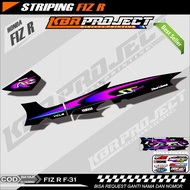 FIZ R STIKER STRIPING PREMIUN MOTOR KEREN LIS VARIASI FIZ R STIKER MOTOR YAMAHA DESAIN RACING F.31 H