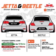 Volkswagen Jetta &amp; Beetle Train Sticker, Custom Color And Plate Number.