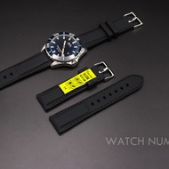 สายนาฬิกาซิลิโคน คุณภาพสูงจาก Silitec Csw-24127  เย็บด้ายรอบสี Black  แข็งแรง ทนทาน ยืดยุ่นสูง Tudor Mido Rado Tissot Seiko