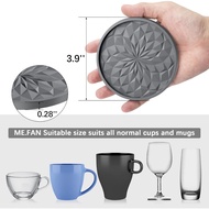 ME.FAN Silicone Coasters [6 Pack] Coasters with Holder - Drinking Coasters - Cup Mat for Drinks - Li