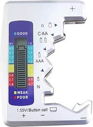 Universal Battery Checker with LCD Display - Digital Multi-Purpose Battery Tester for AA, AAA, C, D,