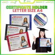 [Memsh]Adventurer Certificate Holder A4 Size for Diploma Award Recognition Citation Paper File Cover