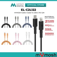 MYMOSH EL-C2L122 CABLE I-CABLE TO USB-C PD 1.2M/FAST CHARGING/30KG TEAR RESISTANCE/ CHARGE & SYNC/ 4