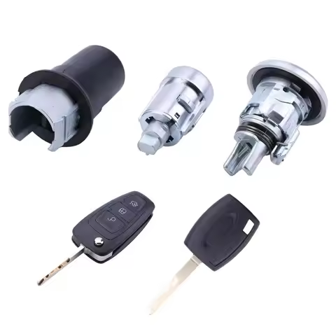 Car Steering Ignition Switch Lock Barrel Cylinder With 2 Keys For Ford Transit Custom Mk8 Lock Set