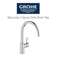 GROHE BauLoop C-Spout Kitchen Sink Mixer Tap (Latest Model)