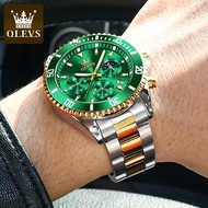 Olevs Brand Men's Watch Fashion Multi-Function Chronograph Three-Eye Quartz Watch Waterproof olevs M