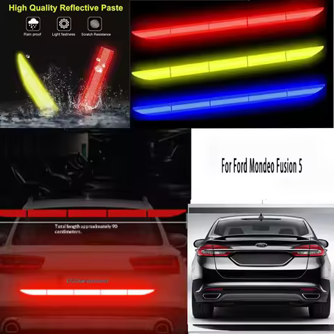 For Ford Mondeo Fusion 5 1pcs Reflective Warning Safety Tape-Car Trunk Anti-Collision