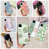 Casing Huawei Y5p Case DRA-LX9 Fashion Cute Flowers Cat Shockproof Bumper Cover Huawei Y5p Phone Cas