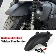 New motorcycle modification accessories widened mudguard and rear fender For ZONTES 368G 368 G 368g 