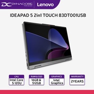 【READY STOCK】LENOVO IDEAPAD 5 2in1 TOUCH 83DT001USB(New 14th Gen Intel Core 5 120U/16GB-OB LPDDR5x 5200/512GB/INTEL)