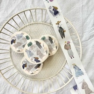 Pawn Washi Tape PET Tape Kiss-cut - artsy Girl . pottery . butterfly . afternoon tea . solo travel .
