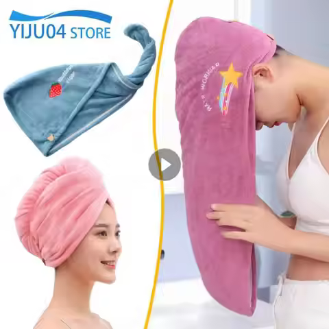 Quick Dry Hair Quick Drying Microfiber Towels Bathroom Women's Bathroom Accessories Nursing Cap With