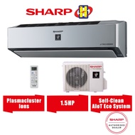 Sharp Air Conditioner (1.5HP) J-Tech Inverter R32 Plasmacluster Ions AIoT AirCond AHXP13VXD / AUX13VXD