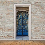 RBNJO Self Adhesive Wallpaper สติ๊กเกอร์แปะประตูสไตล์อาหรับตกแต่งห้องรับแขกห้องนอนสไตล์มัสลินฝาปิดช่