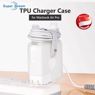 3in1 TPU Charger Case for Macbook Air pro charger Protector Shockproof Cover 60W 61W 96W 140W 35W 70