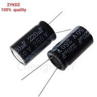 2PCS 250V220UF 18x30mm Aluminum Electrolytic Capacitor 220UF250V