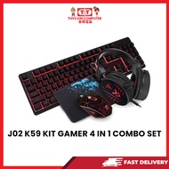 J02  K59 KIT GAMER 4 IN 1 COMBO SET