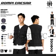HC - VEST TACTICAL CARGO MULTIFUNGSI OUTER PREMIUM HIJAU ARMY