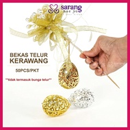 SarungTelor Kerawang 50pcs Sarung Kelongson Bunga Telur Doorgift Telur Doorgift Kahwin Murah Doorgif