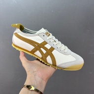 Onitsuka Tiger MEXICO 66 White Gold Retro Casual SPorts Sneakers Running Shoes For Men And Women