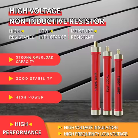 RI80 High Power Metal Film Resistor, 20W - 100W 1K-1G Ohm, High Temperature Resistance, Non-Inductiv