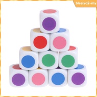 [BlesiyaedMY] 10Pcs 16mm 6 Sided D6 Dice Dotted Round Corner for DnD D&D TRPG Board Game