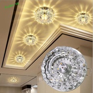 FUZOU LED Ceiling Lights, 3W 220V Balcony lamp, Multicolor Downlight Modern Aisle Flush Crystal Corr