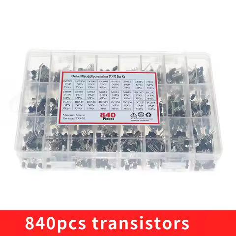 840pcs/set 24Values TO-92 Transistor Assortment Kit BC327 BC337 BC547 transistor 2N2222 3904 3906 C9